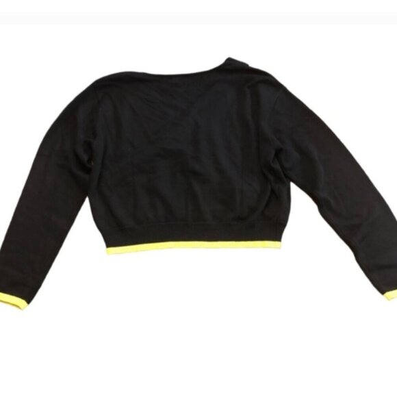 NWT Future Collective Black Boxy Wrap Sweater Wardrobe Staple Minimalist - Picture 5 of 9